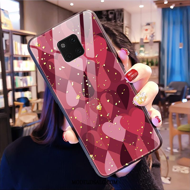 Huawei Mate 20 Rs Etui / Cover Leopard Trend Hvid Mode Hærdet Glas