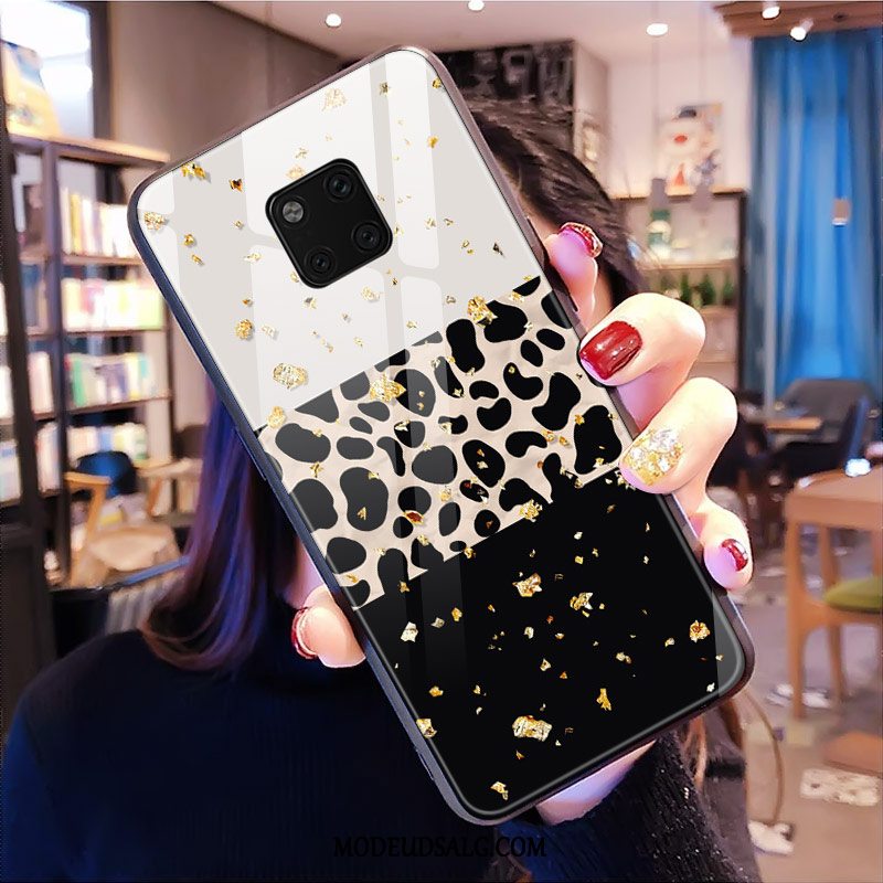 Huawei Mate 20 Rs Etui / Cover Leopard Trend Hvid Mode Hærdet Glas