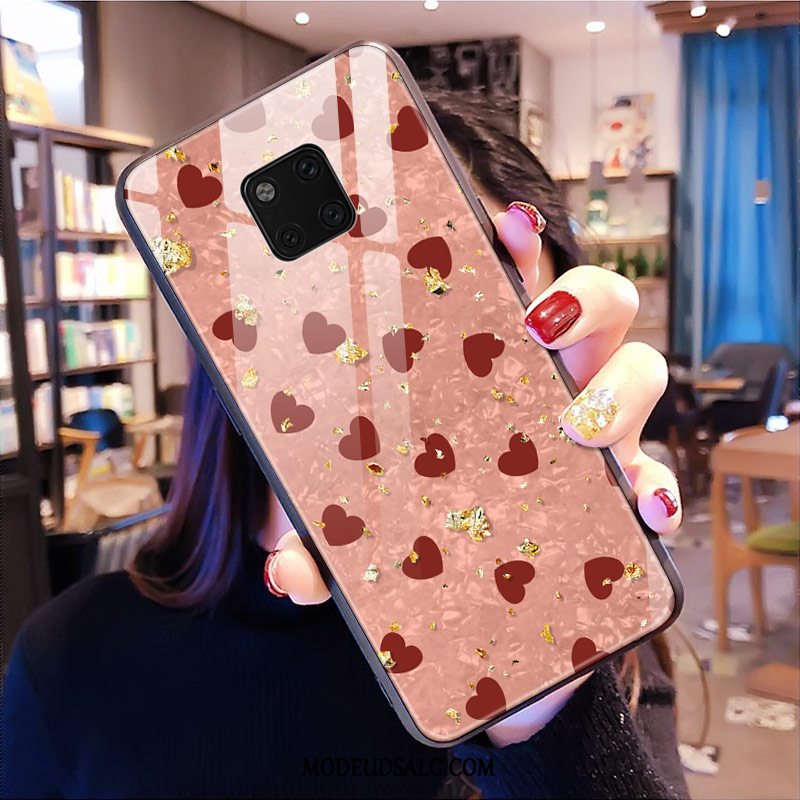 Huawei Mate 20 Rs Etui / Cover Leopard Trend Hvid Mode Hærdet Glas