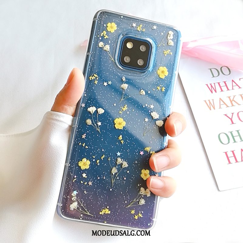 Huawei Mate 20 Rs Etui Stjerneklar Trend Alt Inklusive Blomster Hvid