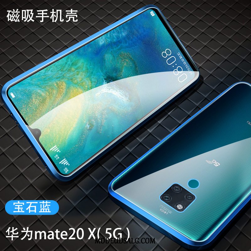 Huawei Mate 20 X (5g) Etui Glas Dobbeltsidet Anti-fald Rød Tynd