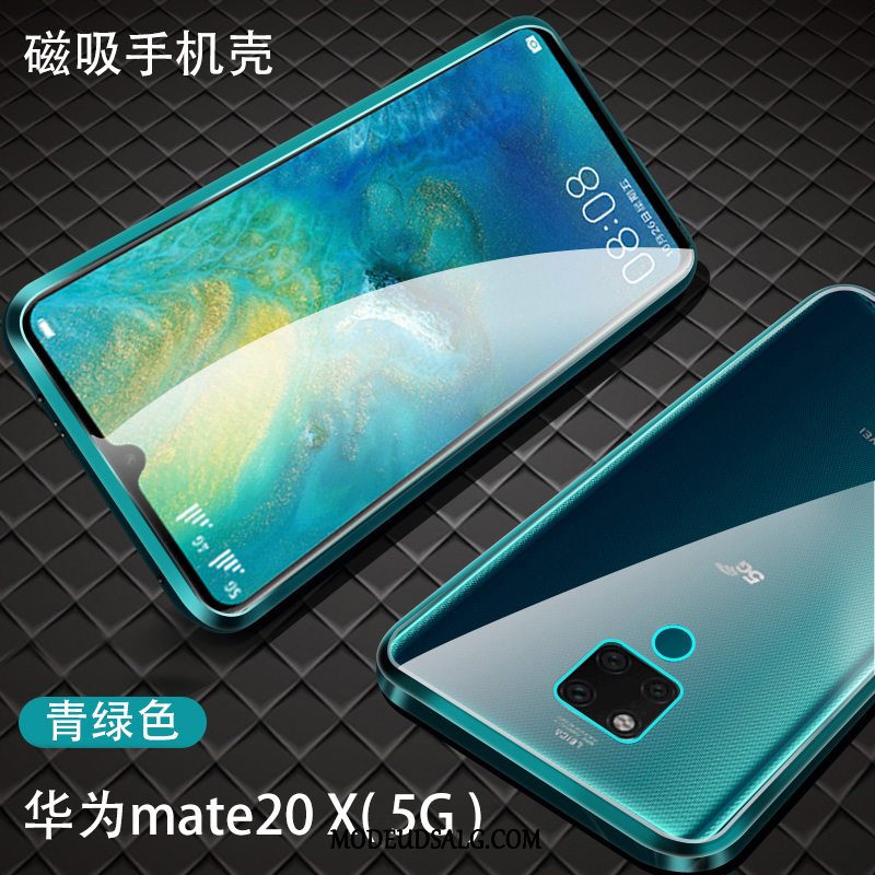 Huawei Mate 20 X (5g) Etui Glas Dobbeltsidet Anti-fald Rød Tynd