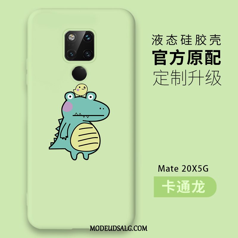 Huawei Mate 20 X (5g) Etui Grøn Kreativ Cover Af Personlighed Cartoon