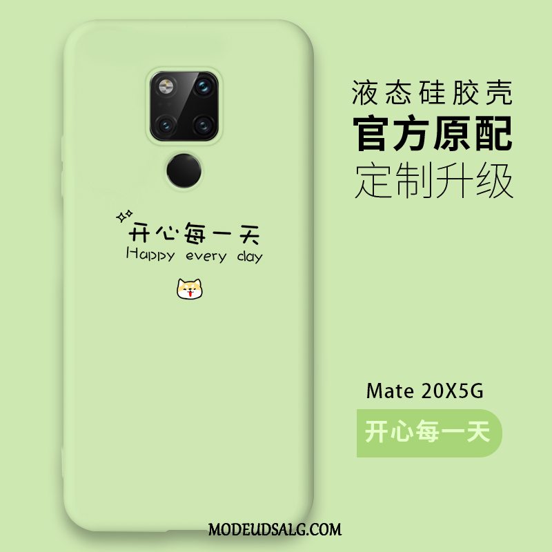 Huawei Mate 20 X (5g) Etui Grøn Kreativ Cover Af Personlighed Cartoon