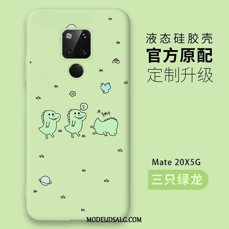 Huawei Mate 20 X (5g) Etui Grøn Kreativ Cover Af Personlighed Cartoon