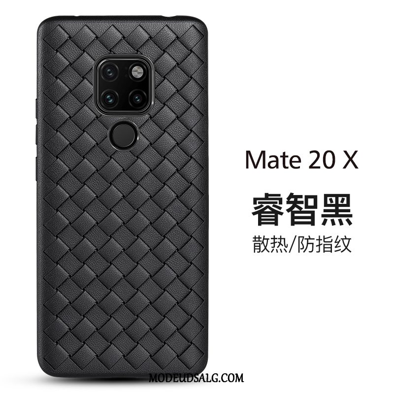 Huawei Mate 20 X Etui Alt Inklusive Cover Silikone Strikkede Læder