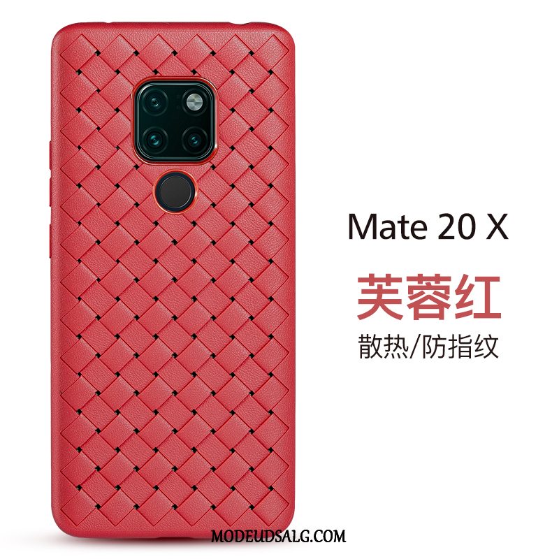 Huawei Mate 20 X Etui Alt Inklusive Cover Silikone Strikkede Læder