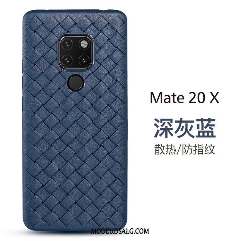 Huawei Mate 20 X Etui Alt Inklusive Cover Silikone Strikkede Læder