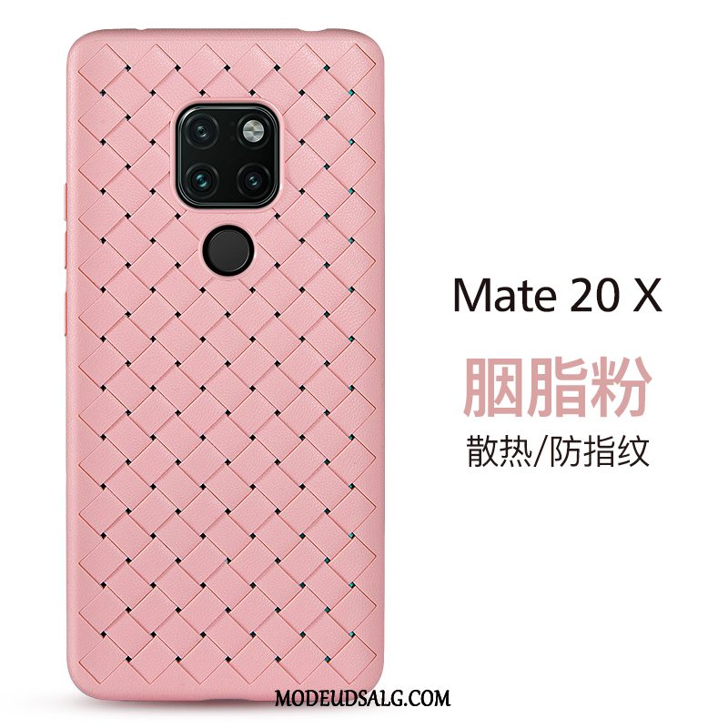 Huawei Mate 20 X Etui Alt Inklusive Cover Silikone Strikkede Læder