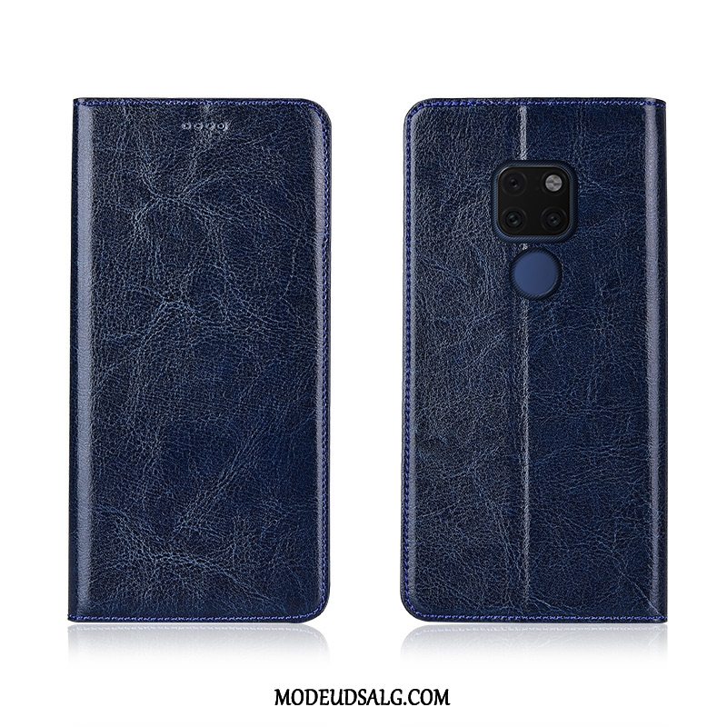 Huawei Mate 20 X Etui Anti-fald Blød Ægte Læder Cover Folio