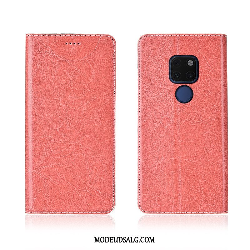 Huawei Mate 20 X Etui Anti-fald Blød Ægte Læder Cover Folio