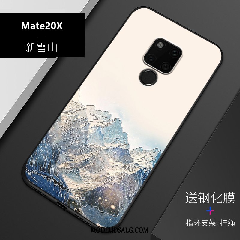 Huawei Mate 20 X Etui Anti-fald Cover Relief Blød Alt Inklusive