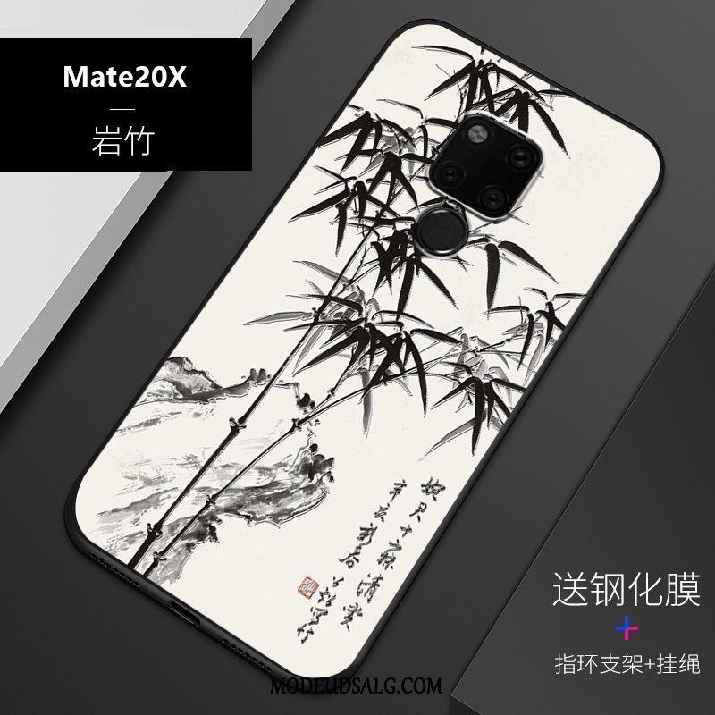 Huawei Mate 20 X Etui Anti-fald Cover Relief Blød Alt Inklusive