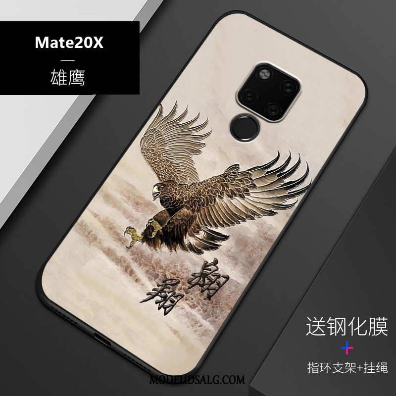 Huawei Mate 20 X Etui Anti-fald Cover Relief Blød Alt Inklusive