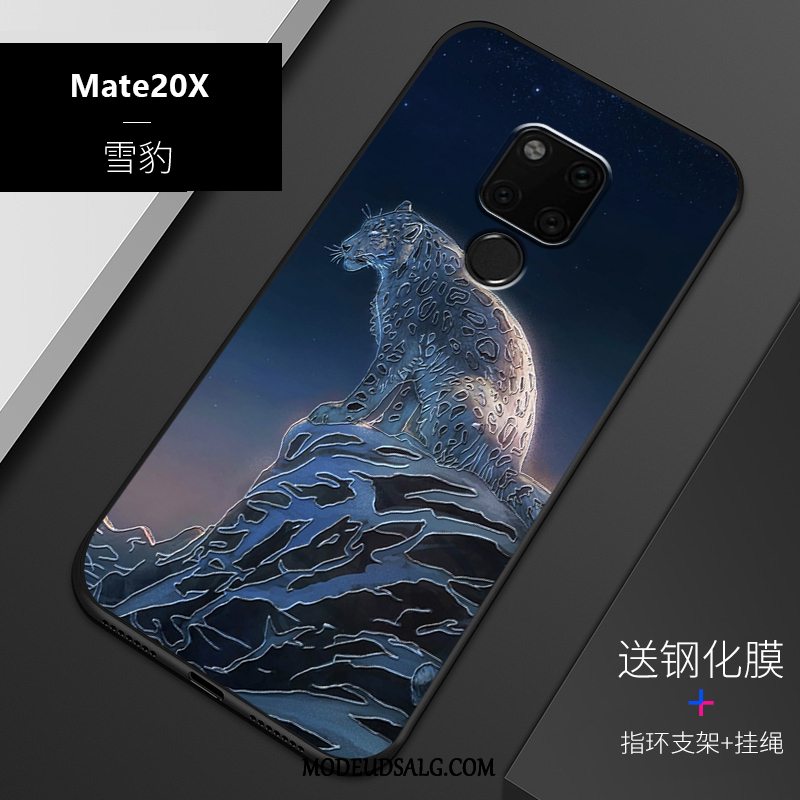 Huawei Mate 20 X Etui Anti-fald Cover Relief Blød Alt Inklusive