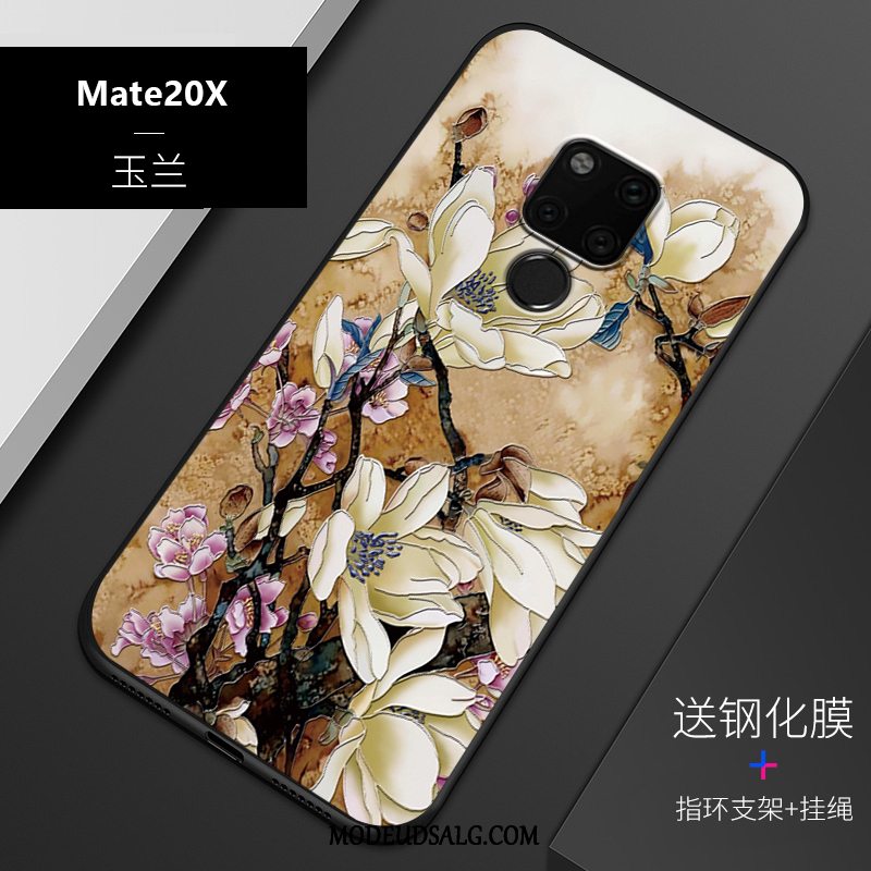 Huawei Mate 20 X Etui Anti-fald Cover Relief Blød Alt Inklusive