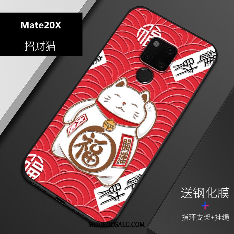 Huawei Mate 20 X Etui Anti-fald Cover Relief Blød Alt Inklusive