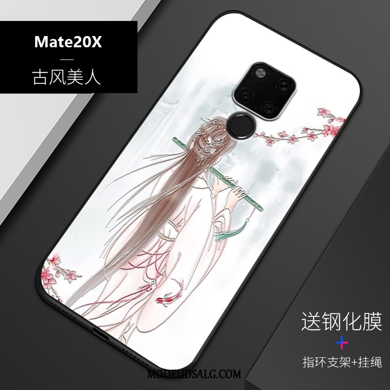 Huawei Mate 20 X Etui Anti-fald Cover Relief Blød Alt Inklusive