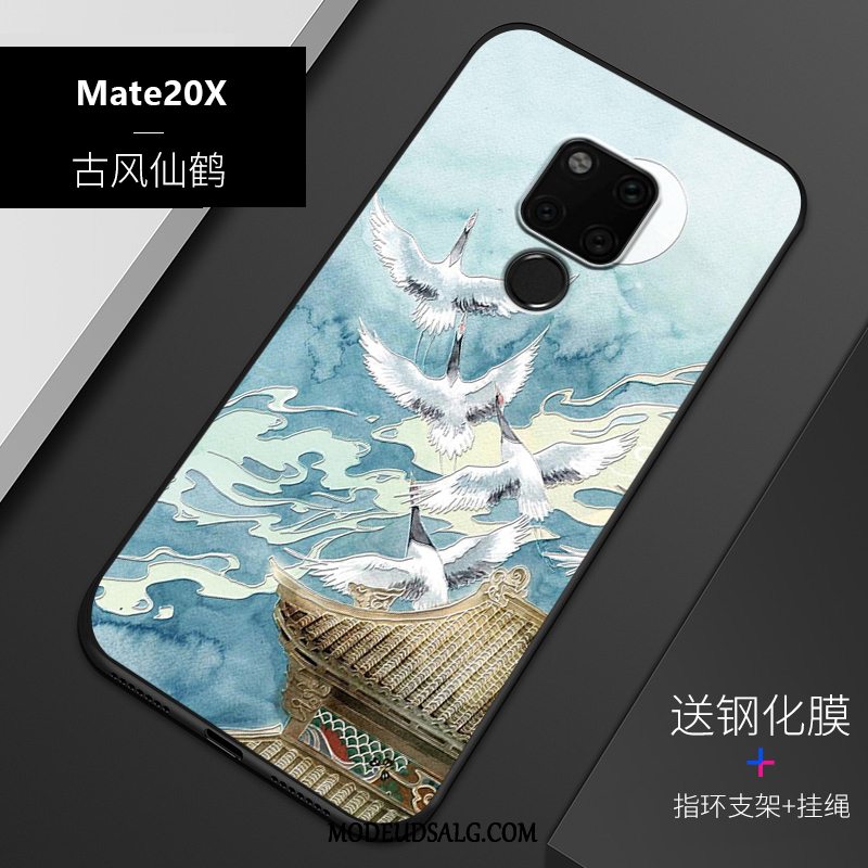 Huawei Mate 20 X Etui Anti-fald Cover Relief Blød Alt Inklusive