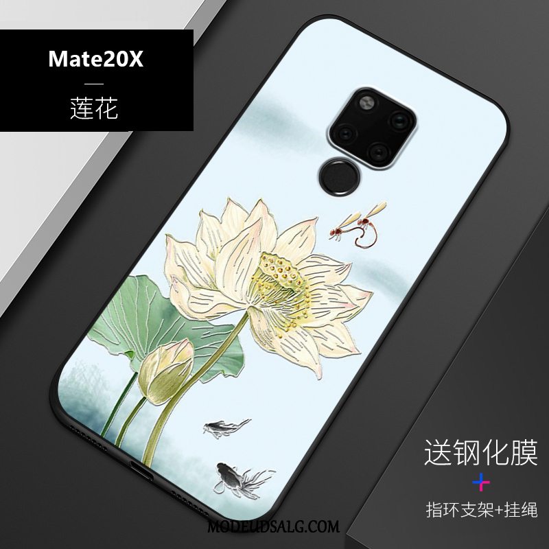 Huawei Mate 20 X Etui Anti-fald Cover Relief Blød Alt Inklusive