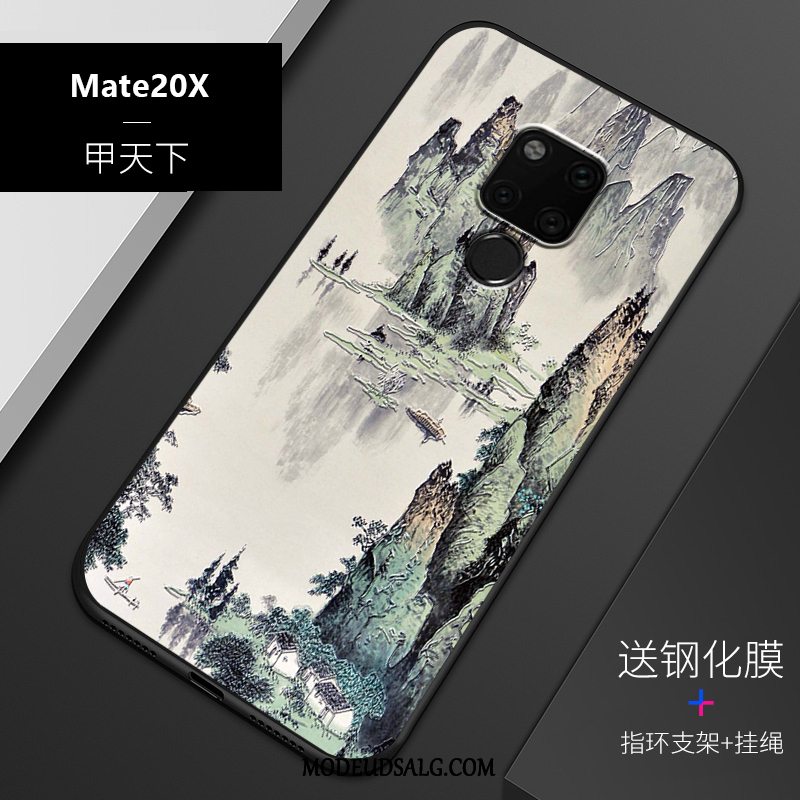 Huawei Mate 20 X Etui Anti-fald Cover Relief Blød Alt Inklusive