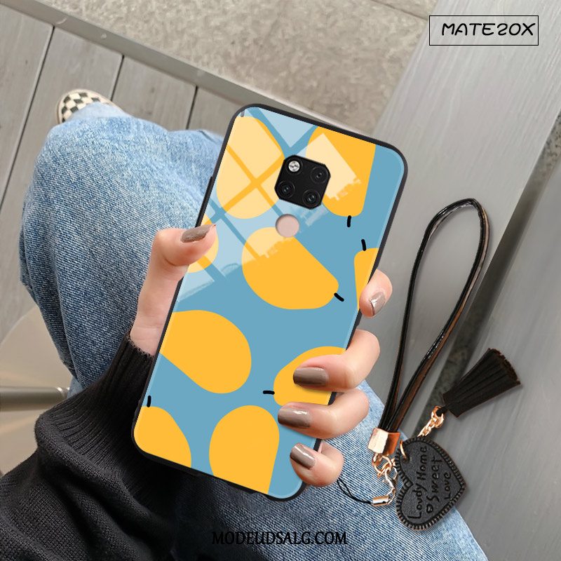 Huawei Mate 20 X Etui Cover Glas Trend Af Personlighed Blå