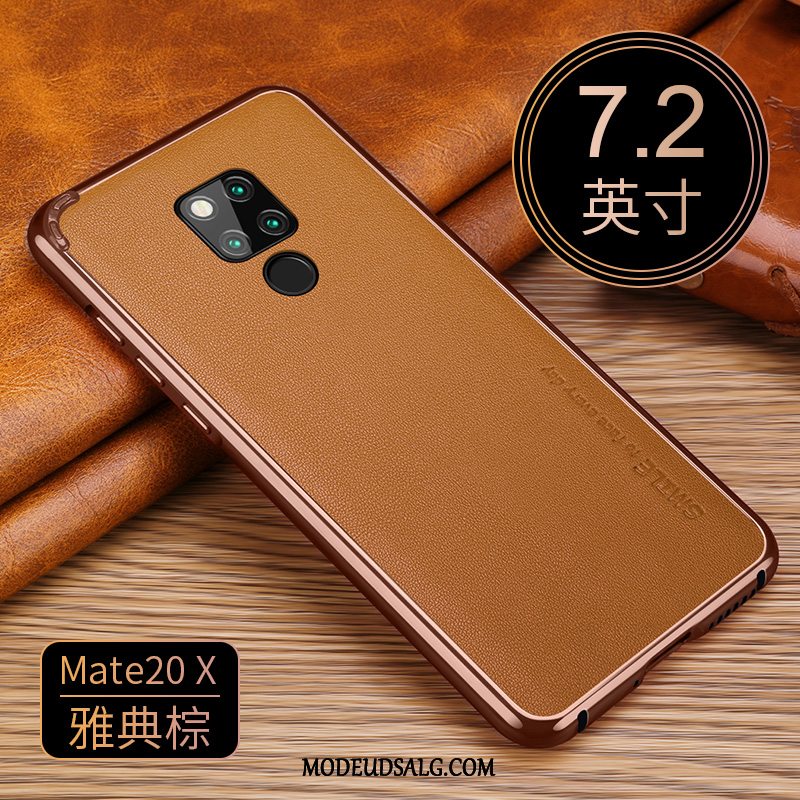 Huawei Mate 20 X Etui / Cover Trendy Ægte Læder Bagdæksel Lys Alt Inklusive