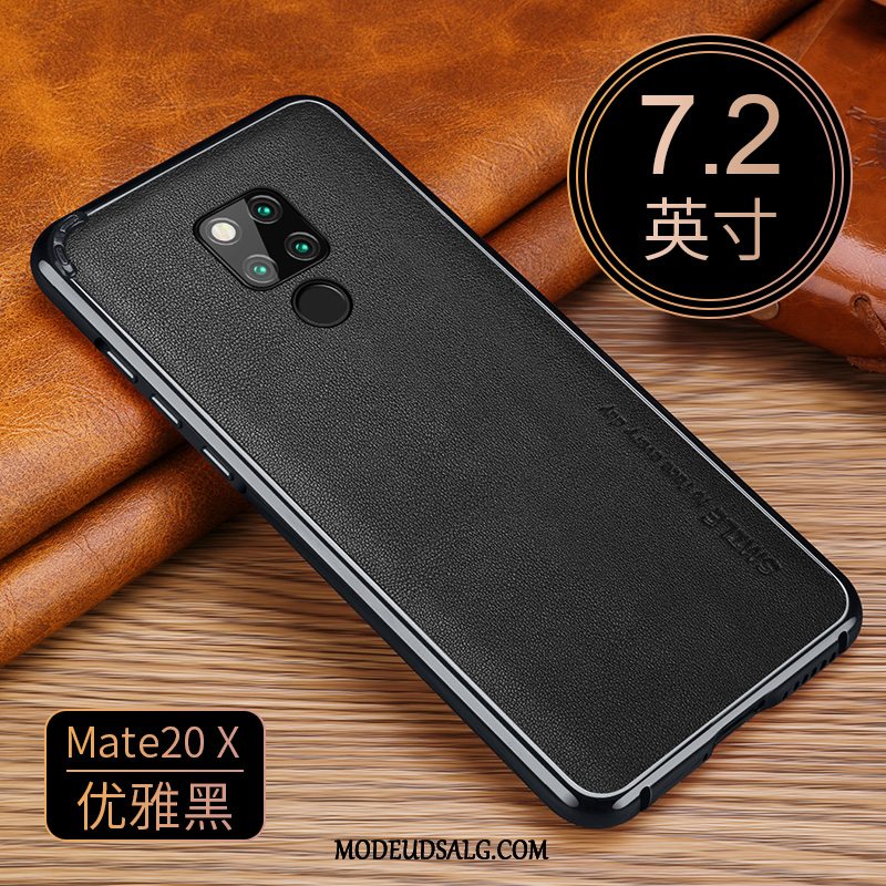 Huawei Mate 20 X Etui / Cover Trendy Ægte Læder Bagdæksel Lys Alt Inklusive