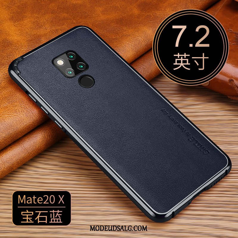 Huawei Mate 20 X Etui / Cover Trendy Ægte Læder Bagdæksel Lys Alt Inklusive