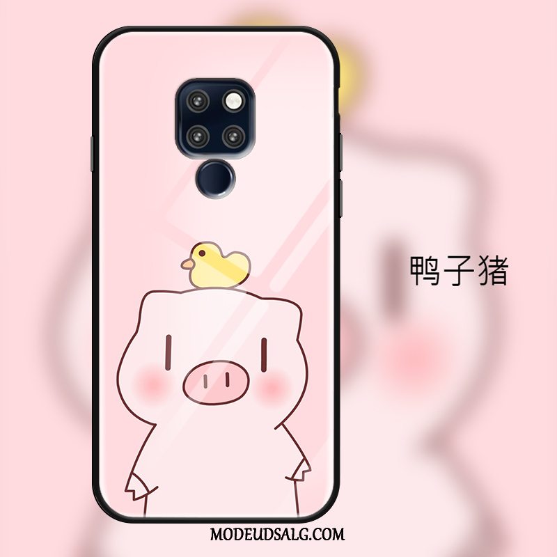 Huawei Mate 20 X Etui Hjerte Smuk Cartoon Cover Lyserød