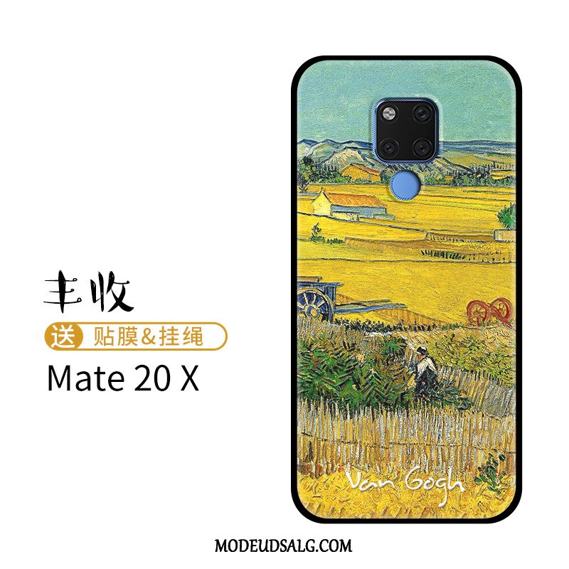 Huawei Mate 20 X Etui Hængende Ornamenter Alt Inklusive Cover Nubuck Silikone