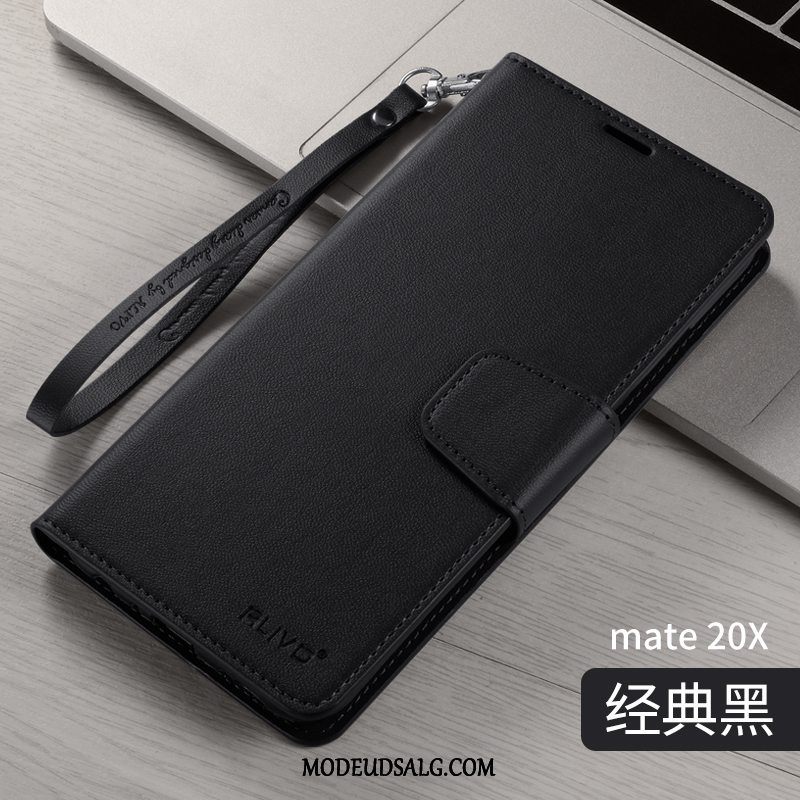 Huawei Mate 20 X Etui Lyserød Clamshell Cover Silikone Beskyttelse