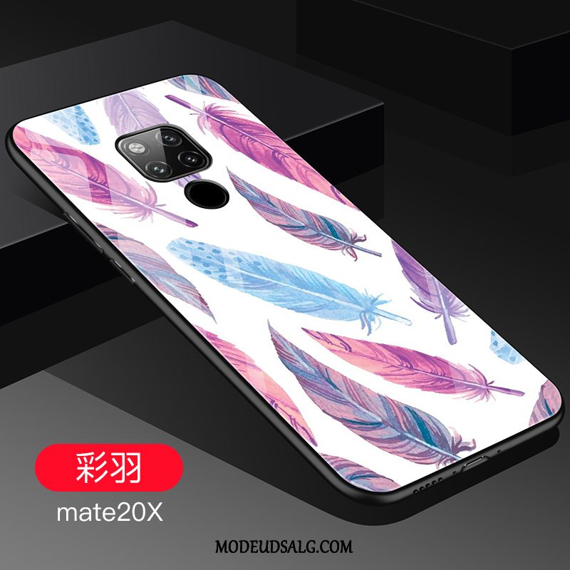 Huawei Mate 20 X Etui Trendy Lyserød Cover Af Personlighed Glas