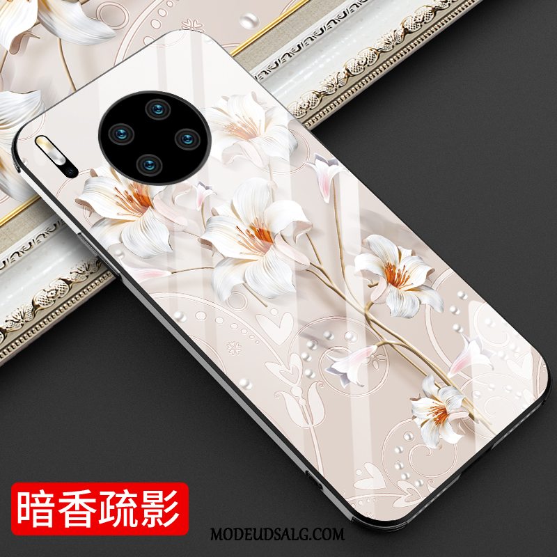 Huawei Mate 30 Etui / Cover High End Mode Blomster Glas Trendy