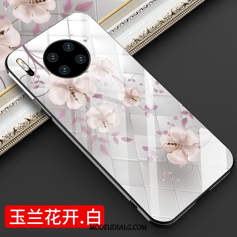 Huawei Mate 30 Etui / Cover High End Mode Blomster Glas Trendy