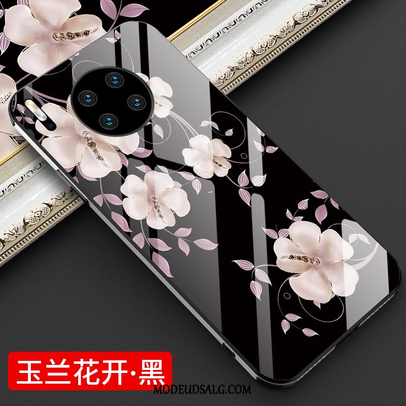 Huawei Mate 30 Etui / Cover High End Mode Blomster Glas Trendy