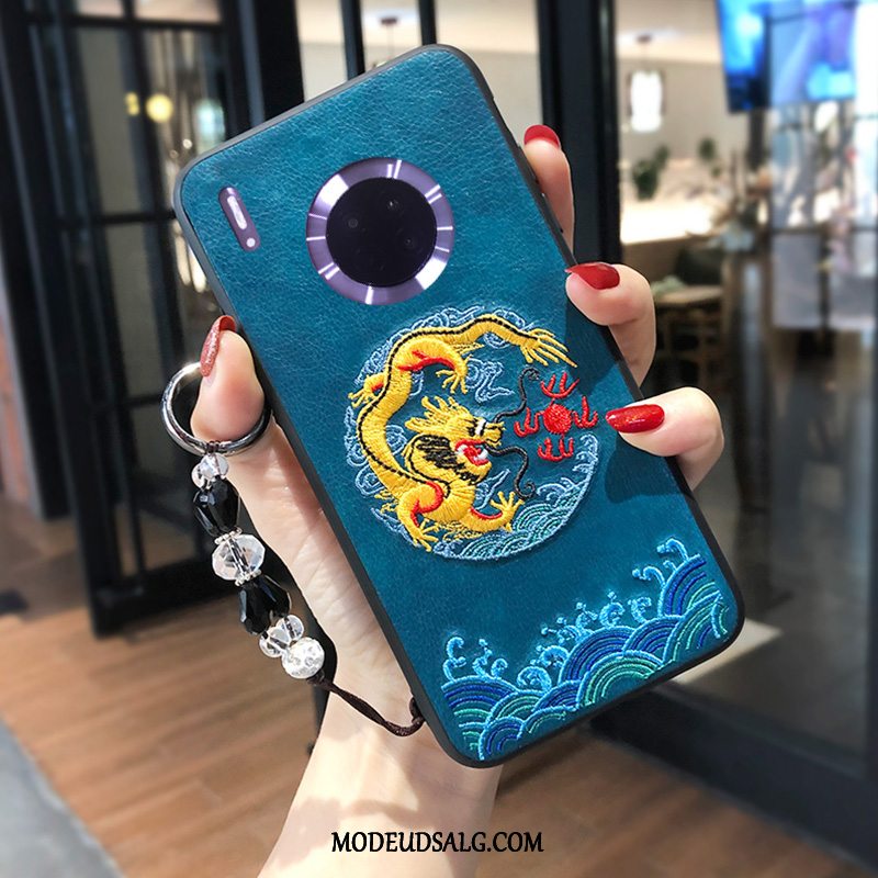 Huawei Mate 30 Etui Relief Elskeren Anti-fald Kinesisk Stil Broderi