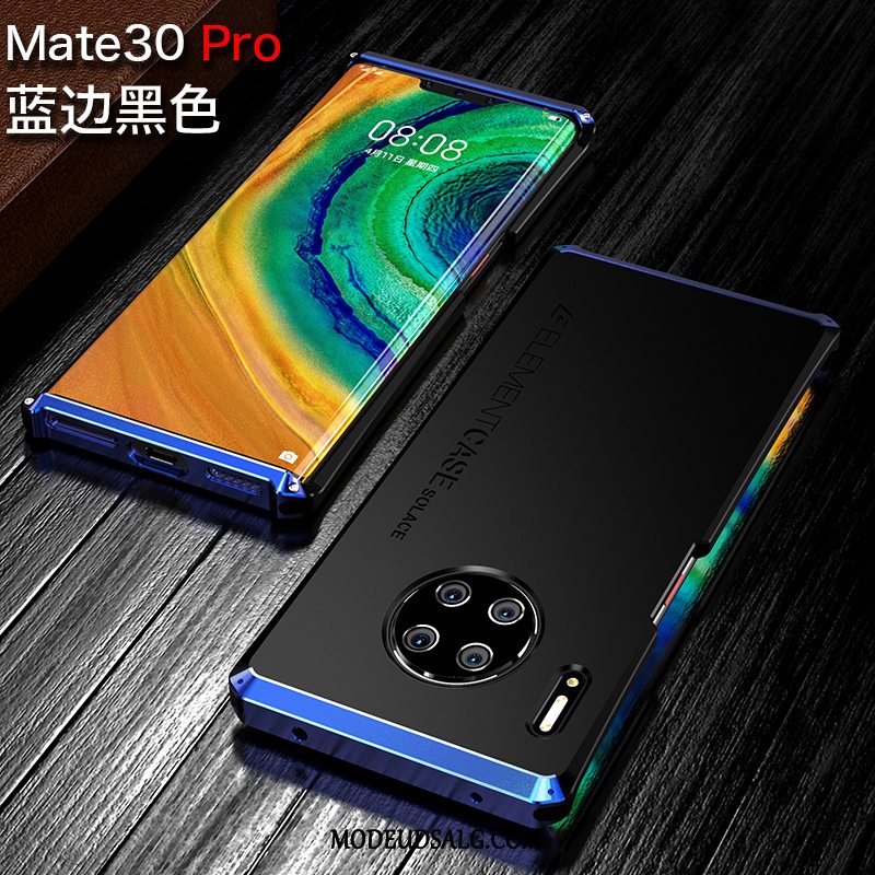 Huawei Mate 30 Pro Etui Anti-fald Silikone Sort Ramme Beskyttelse