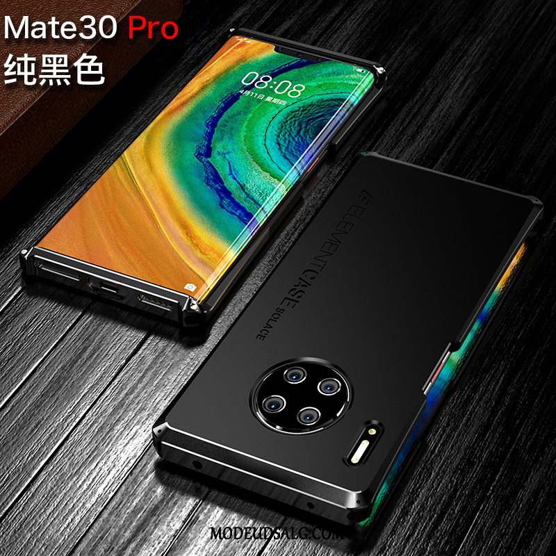 Huawei Mate 30 Pro Etui Anti-fald Silikone Sort Ramme Beskyttelse