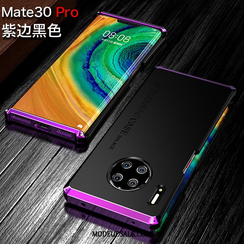 Huawei Mate 30 Pro Etui Anti-fald Silikone Sort Ramme Beskyttelse