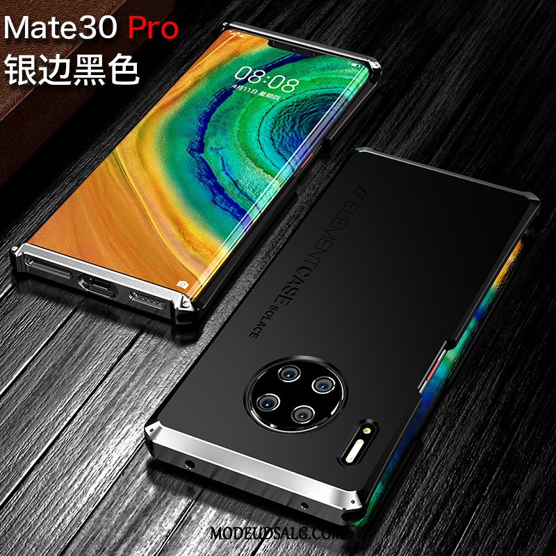 Huawei Mate 30 Pro Etui Anti-fald Silikone Sort Ramme Beskyttelse