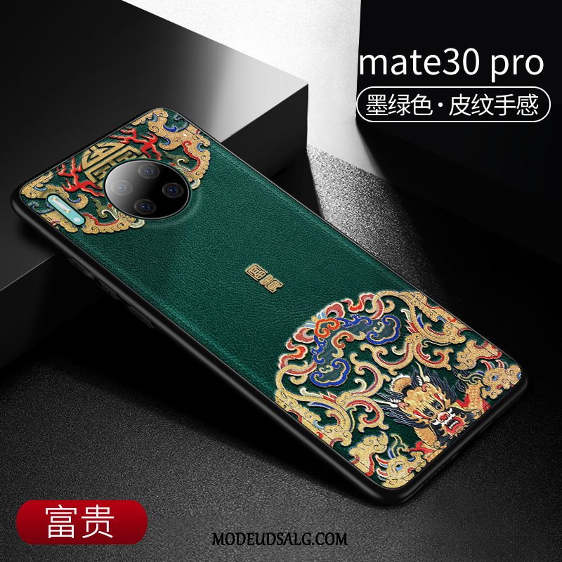 Huawei Mate 30 Pro Etui Beskyttelse Anti-fald Kinesisk Stil Grøn Cover