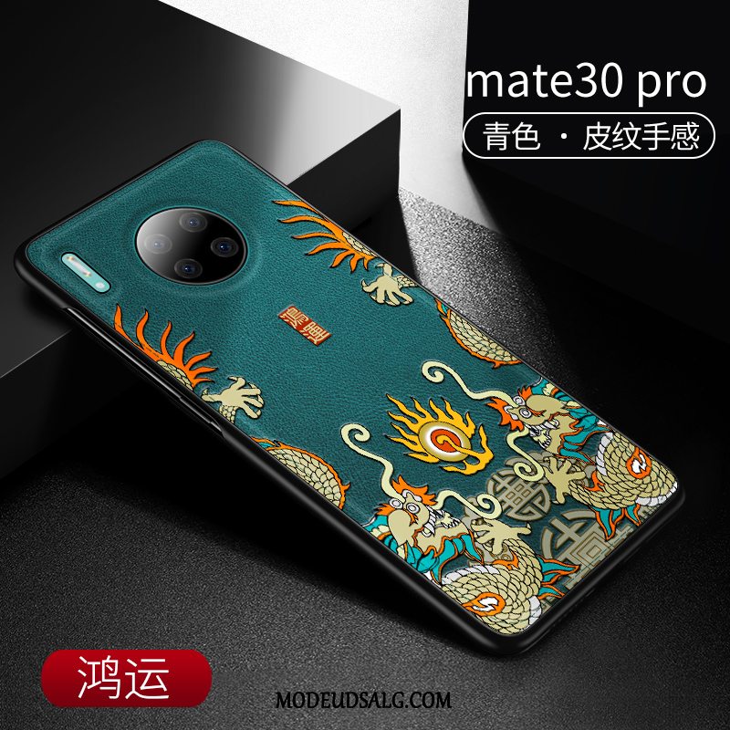 Huawei Mate 30 Pro Etui Beskyttelse Anti-fald Kinesisk Stil Grøn Cover