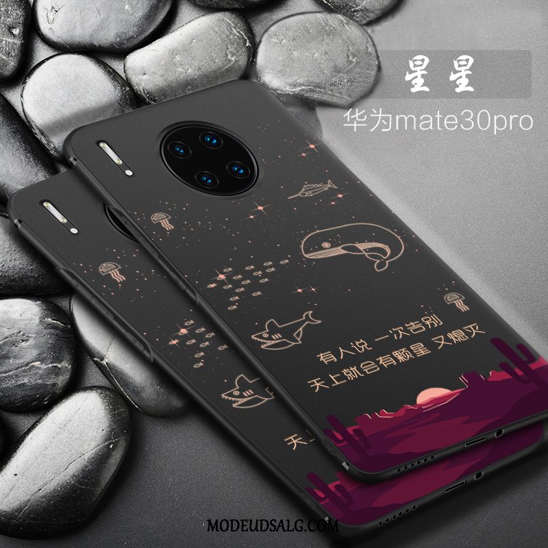 Huawei Mate 30 Pro Etui Cover Sort Silikone Kreativ Beskyttelse