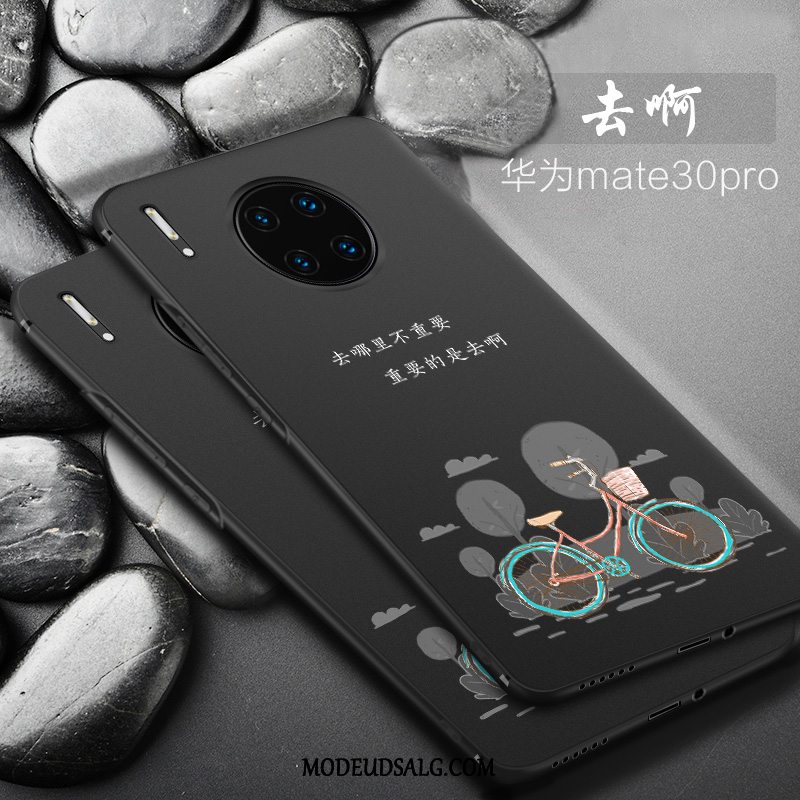 Huawei Mate 30 Pro Etui Cover Sort Silikone Kreativ Beskyttelse