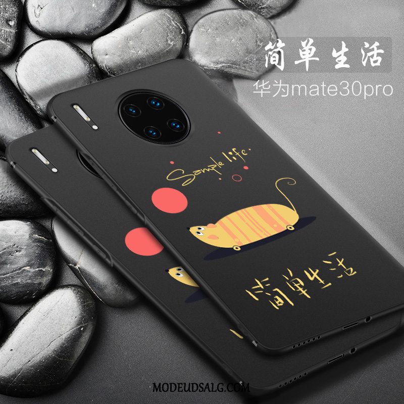 Huawei Mate 30 Pro Etui Cover Sort Silikone Kreativ Beskyttelse