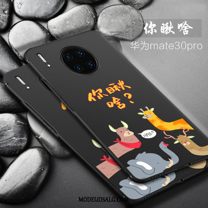 Huawei Mate 30 Pro Etui Cover Sort Silikone Kreativ Beskyttelse