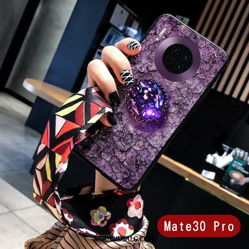 Huawei Mate 30 Pro Etui Stor Hængende Ornamenter Silke Grøn Silikone