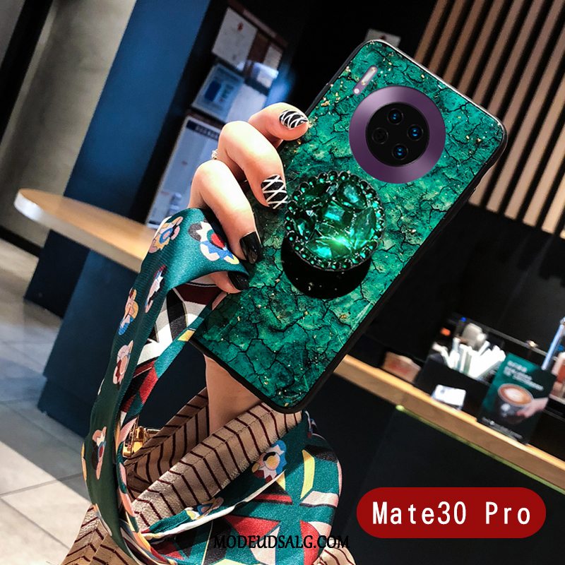 Huawei Mate 30 Pro Etui Stor Hængende Ornamenter Silke Grøn Silikone