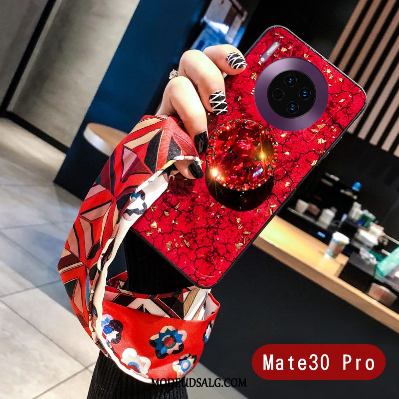 Huawei Mate 30 Pro Etui Stor Hængende Ornamenter Silke Grøn Silikone